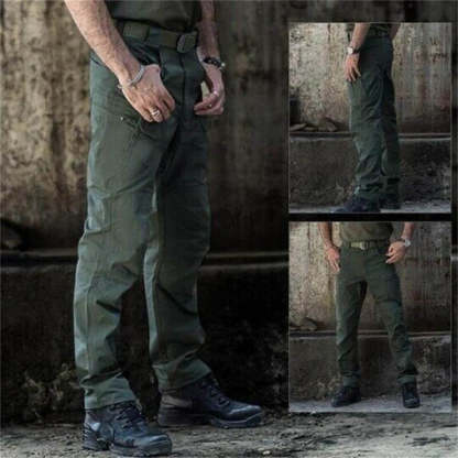 LA Police Gear - Pantalones tácticos impermeables para hombre con pretina elástica | Pantalones tácticos EDC de senderismo resistentes al agua, ligeros y duraderos para hombre